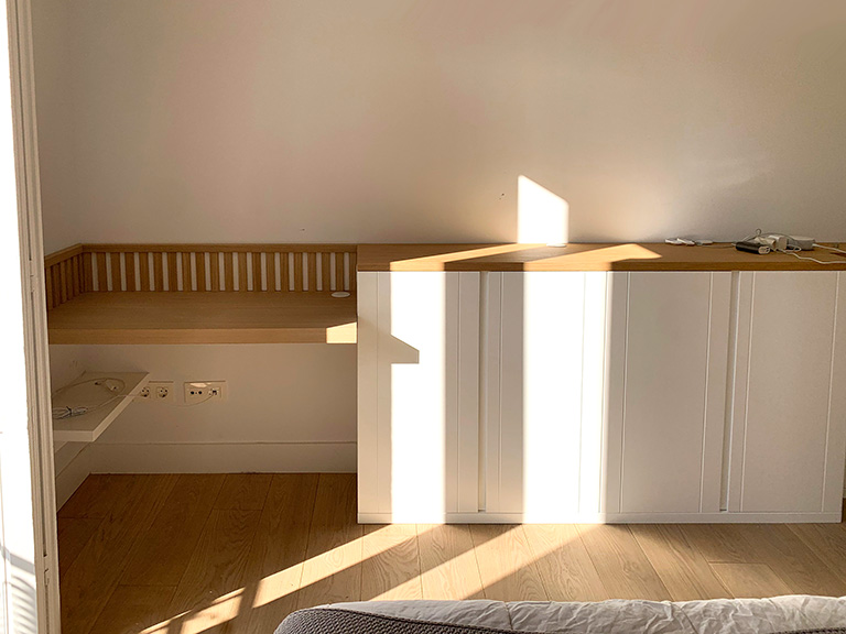 Cómoda Cómoda a medida par dormitorio con baldas