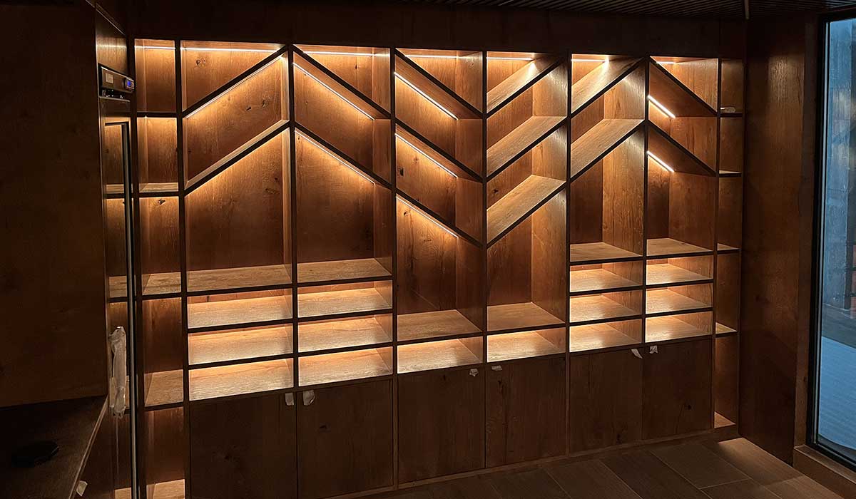 Iluminación led Iluminación led en mueble bodeguero a medida
