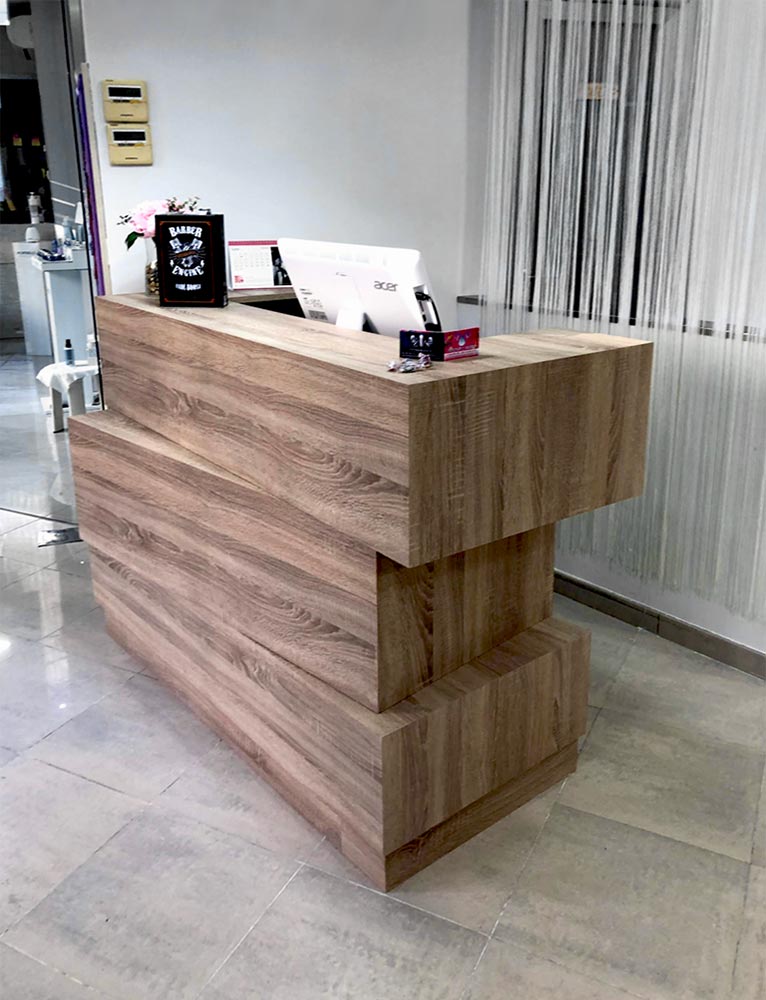 Mostrador de peluquería Mostrador de peluquería a medida Carpintería Madrid