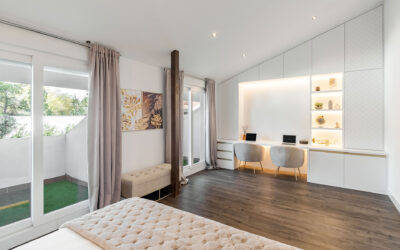 Dormitorio cuqui y espacio de teletrabajo