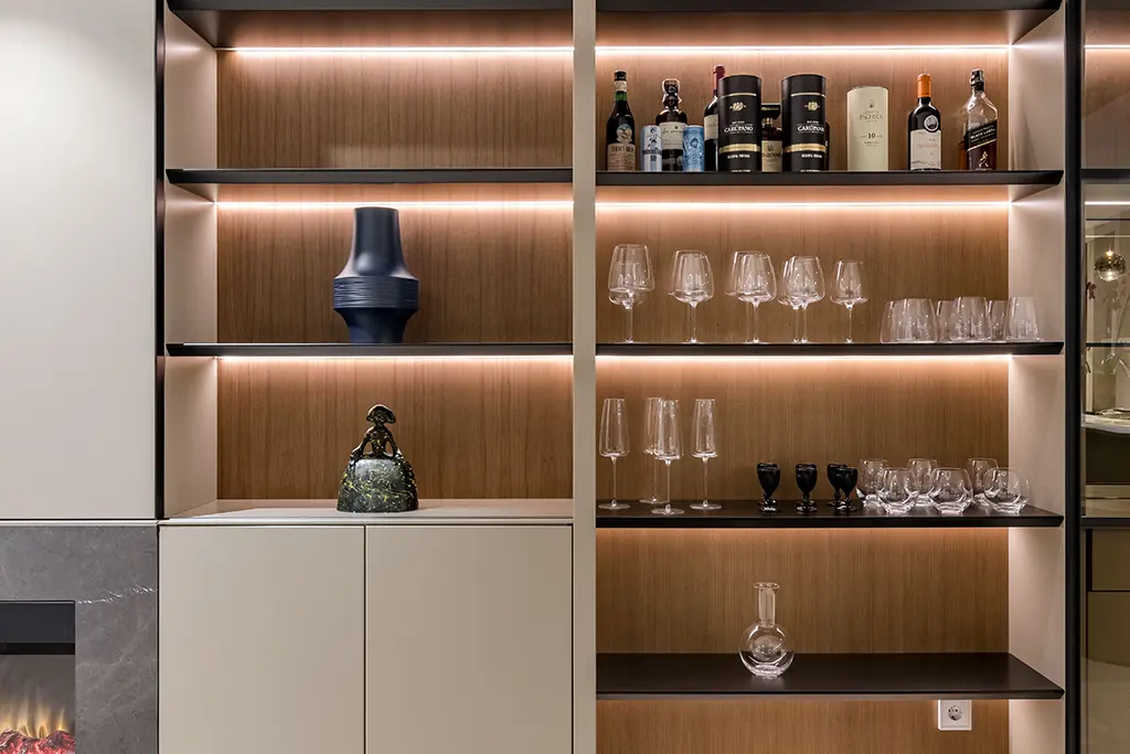 Detalle del mueble bar